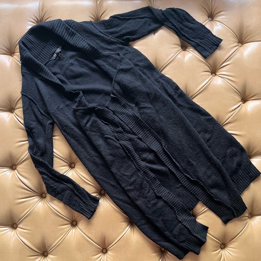 Bcbg Maxazria Black Wool Blend Duster Sweater, SUPER WARM, size: S